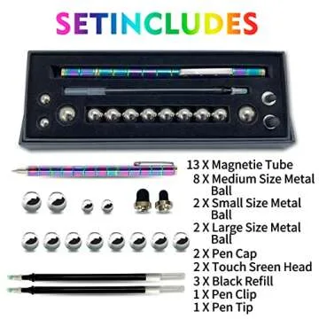 Magnetic Fidget Pen，Cool Fidget Toys，Gift for Teenage Boys,Figette Toys - Perfect for Stress Relief and Focus - Great Fidget Toy for Adults and Teens - Unique Gift for Boys and Girls