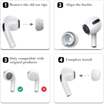 Replacement Soft Ear Tips for AirPods Pro - 4 Sizes