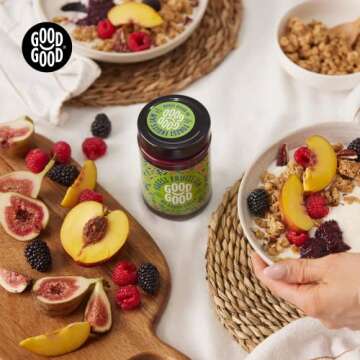 GOOD GOOD No Added Sugar Forest Fruit Jam - Keto Friendly Jelly - Low Carb, Low-Calorie and Vegan - Diabetic Friendly - 12oz / 330g (Pack of 1)