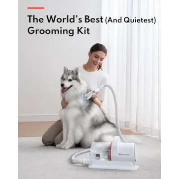 HomeRunPet Ultra Quiet Dog Grooming Vacuum, Pet Vacuum, Suction 99% Pet Hair, 6 Tool Grooming Kit, A...