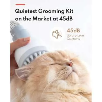 HomeRunPet Ultra Quiet Dog Grooming Vacuum, Pet Vacuum, Suction 99% Pet Hair, 6 Tool Grooming Kit, Anti Shedding, 1.85L Dust Cup, Home Grooming & Cleaning for Dogs, Cats, Others