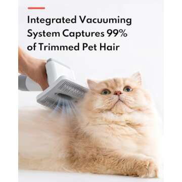 HomeRunPet Ultra Quiet Dog Grooming Vacuum, Pet Vacuum, Suction 99% Pet Hair, 6 Tool Grooming Kit, Anti Shedding, 1.85L Dust Cup, Home Grooming & Cleaning for Dogs, Cats, Others
