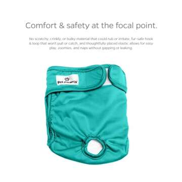 Pet Parents® Washable Dog Diapers (3pack) + Extendrs® of Durable Doggie Diapers, Premium Dog Diapers Female (Large, Southern Belle)