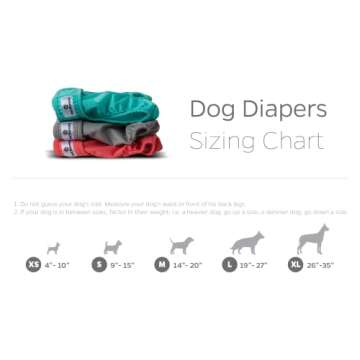 Pet Parents® Washable Dog Diapers (3pack) + Extendrs® of Durable Doggie Diapers, Premium Dog Diapers Female (Large, Southern Belle)