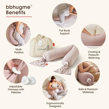 bbhugme Adjustable Pregnancy Pillow - Ergonomic Full Body Support