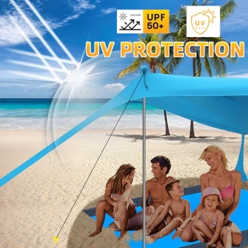 BOTINDO Family Beach Tent Sun Shade for Outdoor Use