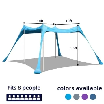 BOTINDO Family Beach Tent Sun Shade for Outdoor Use
