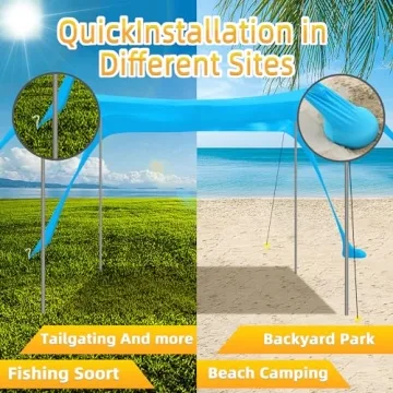 BOTINDO Family Beach Tent Sun Shade for Outdoor Use