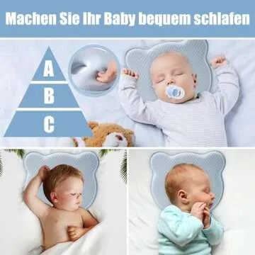 Comfy Memory Foam Baby Pillow for Head Support and Travel