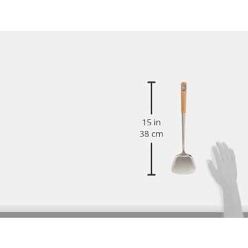 TableCraft Bamboo Handle Wok Spatula, 14.5-Inch