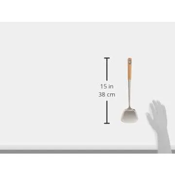 TableCraft Bamboo Handle Wok Spatula, 14.5-Inch