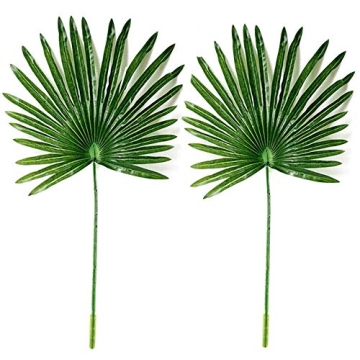 2Pack 27.9" Tropical Artificial Palm Leaves for Vibrant Home Decor