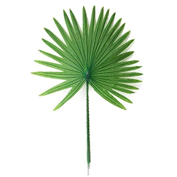 27.9" Tropical Artificial Palm Leaves Set for Home Decor