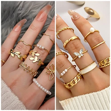 IFKM Gold Plated Jewelry Set for Women - 5 PCS Set