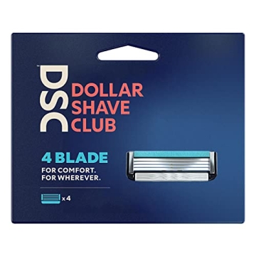 Dollar Shave Club 4-Blade Razor Blade Refill - Premium Comfort For the Everyday Shaver