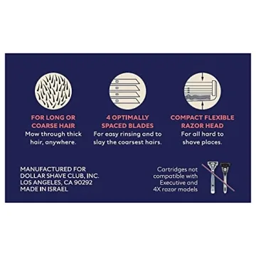 Dollar Shave Club Men's 4-Blade Refill - Comfortable Shave