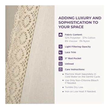Lush Decor Rosalie Light Filtering Curtains - Vintage Charm
