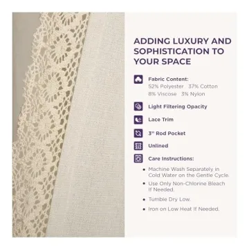 Lush Decor Rosalie Light Filtering Curtains - Vintage Charm