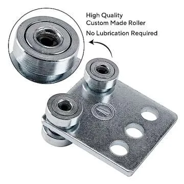ANDUSTRIAL - 4 Bearing Trolley Assembly Rollers - Silver Finish: Electro-Galvanized Zinc - Fits 1-5/8" Wide and All Taller Strut Channels - Design Load: 600 Lbs - 4 Pcs