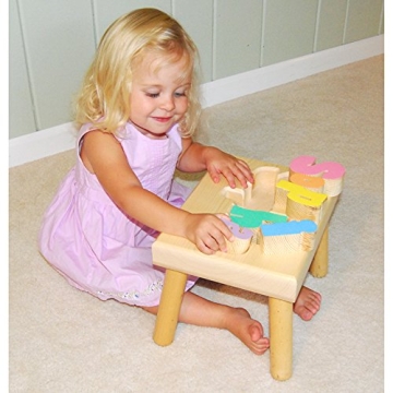 Personalized Damhorst Child Name Puzzle Stool in Pastel