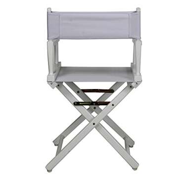 Casual Home 18" Director's Chair White Frame with White Canvas