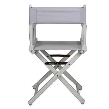 Casual Home 18" Director's Chair White Frame with White Canvas