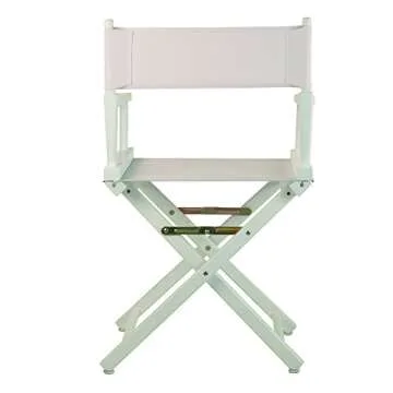 Casual Home 18" Director's Chair White Frame with White Canvas