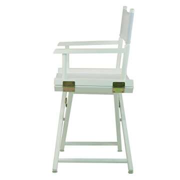 Casual Home 18" Director's Chair White Frame with White Canvas