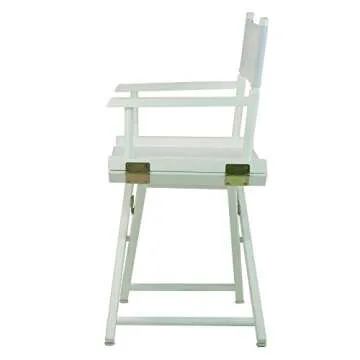 Casual Home 18" Director's Chair White Frame with White Canvas