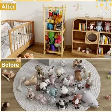 HAIDAIYA Wooden Stuffed Animal Zoo Storage Cage