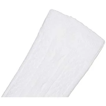 Jefferies Socks Girl's Classic Cable Knee High Socks 3 Pair Pack, White, 12-24 Months US