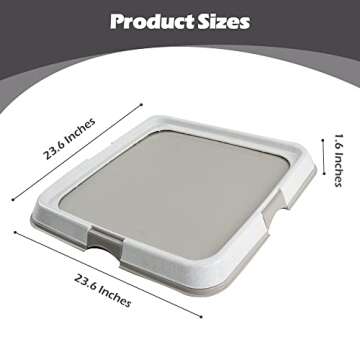 Petprime Pet Dog Pee Pad Holder Puppy Training Pad Holder Tray Indoor Dog Potty Pee Pad Holder for Dogs Training Pad Holder for Small and Large Dog X Large 24" X 24"