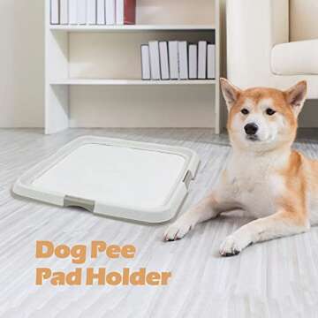 Petprime Pet Dog Pee Pad Holder Puppy Training Pad Holder Tray Indoor Dog Potty Pee Pad Holder for Dogs Training Pad Holder for Small and Large Dog X Large 24" X 24"