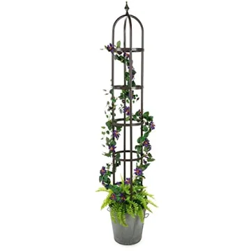 Plow & Hearth Garden Obelisk Trellis for Climbing Plants
