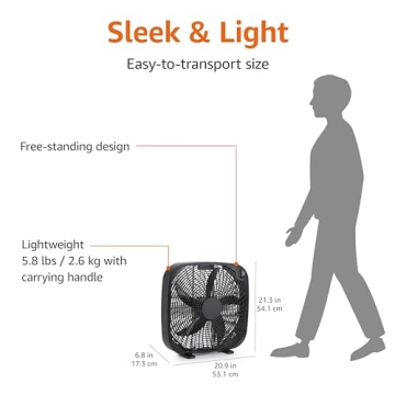 Stay Cool with Amazon Basics 20-Inch Box Fan