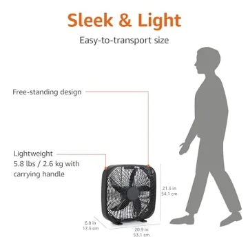 Stay Cool with Amazon Basics 20-Inch Box Fan