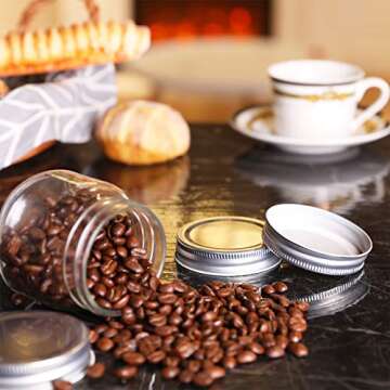 Pangda 24 Pack Mason Jar Lids Regular Mouth Silicone Seals Leak Proof Secure Mason Storage Solid Caps