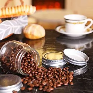 Pangda 24 Pack Mason Jar Lids Regular Mouth Silicone Seals Leak Proof Secure Mason Storage Solid Caps