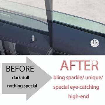 Bling Car Interior Accessories Car Bling Accessories for Women Rhinestone Car Interior Accessories Bling Inner Car Door Lock Bling Car Accessories for women for C Class Accessories