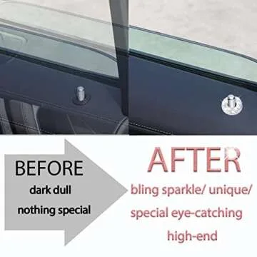 Bling Car Interior Accessories Car Bling Accessories for Women Rhinestone Car Interior Accessories Bling Inner Car Door Lock Bling Car Accessories for women for C Class Accessories