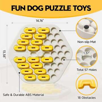 MEWOOFUN Dog Puzzle Toy,Dog Food Puzzle Feeder Toys for IQ Training,Dog Puzzles for Small/Medium/Lar...
