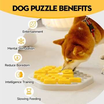 MEWOOFUN Dog Puzzle Toy,Dog Food Puzzle Feeder Toys for IQ Training,Dog Puzzles for Small/Medium/Large Smart Dogs,Dog Treat Puzzle Toys for Mental Enrichment