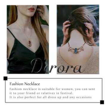 Salliy Derora Boho Beaded Choker Flower Necklace Beach Adjustable Jewelry Chain for Women (Colorful)