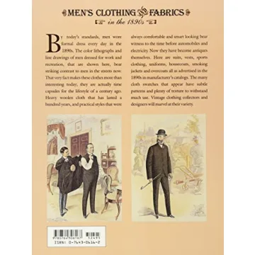 Men's Clothing & Fabrics in the 1890s Book for Designers