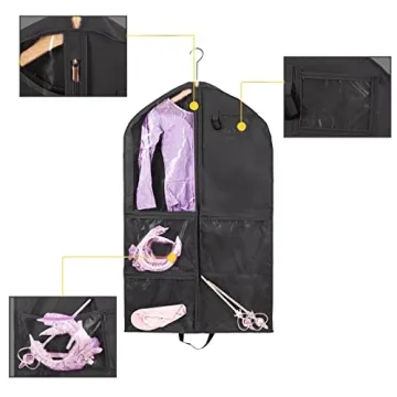 Waterproof Garment Bag with Storage for Kids' Costumes