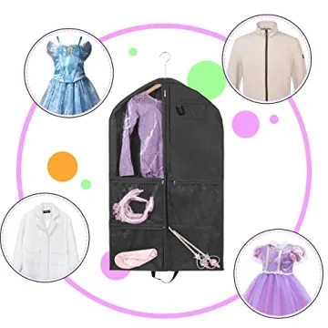 Waterproof Garment Bag with Storage for Kids' Costumes