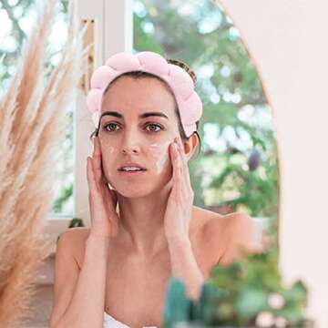 Blithetree Spa Headband for Washing Face, Set of 2 Skincare headbands, Soft Skin Care Headband for M...