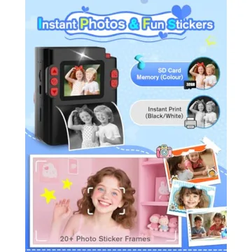 Instant Print Camera for Kids - Fun Photography Toy for Ages 3-12