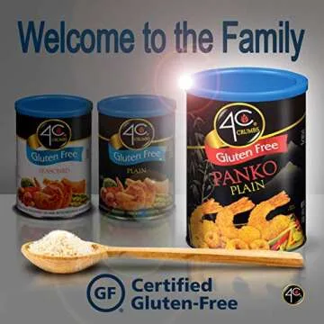 4C Premium Gluten Free Bread Crumbs, Panko Plain 6 Pack, Gluten-Free Flavorful Crispy Crunchy, Value Pack