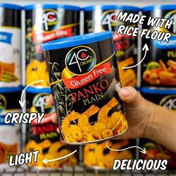 4C Premium Gluten Free Bread Crumbs, Panko Plain 6 Pack, Gluten-Free Flavorful Crispy Crunchy, Value Pack